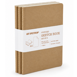 Art Spectrum Bare Stitched Sketchbook A5 110gsm 64 Pages - Set of 3
