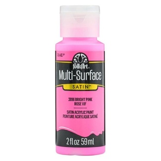 FolkArt Multi-Surface Satin Acrylic Paint 59ml - Bright Pink