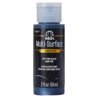 FolkArt Multi-Surface Satin Acrylic Paint 59ml - Pure Black