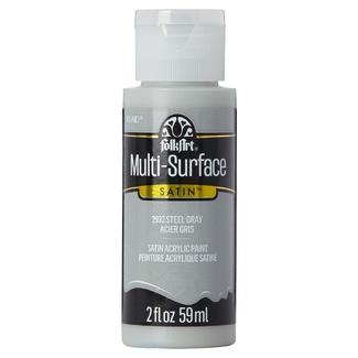 FolkArt Multi-Surface Satin Acrylic Paint 59ml - Steel Grey