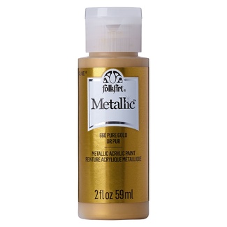 FolkArt Metallic Acrylic Paint 59ml - Pure Gold