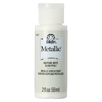 FolkArt Metallic Acrylic Paint 59ml - Pearl White