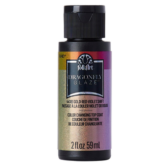 FolkArt Gloss Dragonfly Glaze 59ml - Gold-Red-Violet Shift