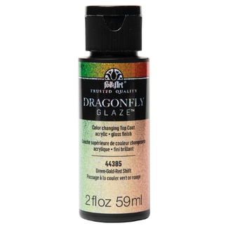 FolkArt Gloss Dragonfly Glaze 59ml - Green-Gold-Red Shift