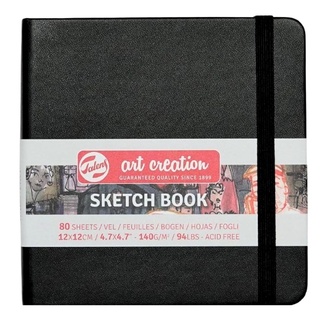Talens Art Creation Black Sketchbook 12 x 12 cm 140gsm 80 Sheets