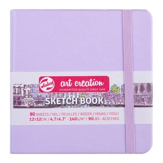 Talens Art Creation Pastel Violet Sketchbook 12 x 12 cm 140gsm 80 Sheets