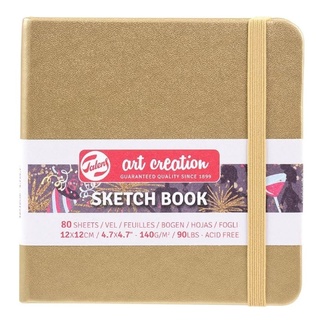 Talens Art Creation White Gold Sketchbook 12 x 12 cm 140gsm 80 Sheets