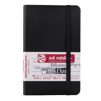 Talens Art Creation Black Dotted Notebook 9 x 14 cm 80gsm 80 Sheets