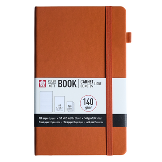 Sakura Ruled Hard Cover Notebook A5 13x21cm Amber