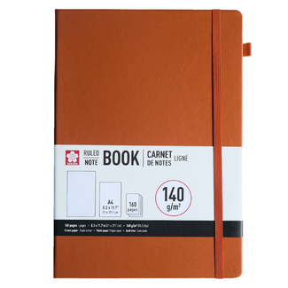 Sakura Ruled Hard Cover Notebook A4 21x30cm Amber