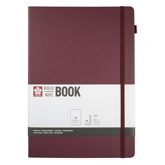 Sakura Ruled Hard Cover Notebook A4 21x30cm Mulberry