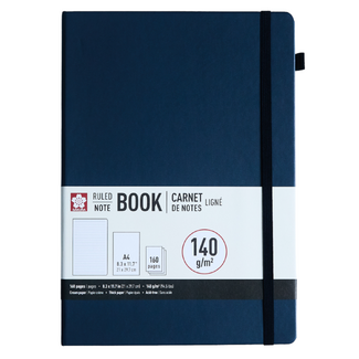 Sakura Ruled Hard Cover Notebook A4 21x30cm Deep Indigo
