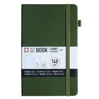 Sakura Ruled Hard Cover Notebook A5 13x21cm Pine Needle