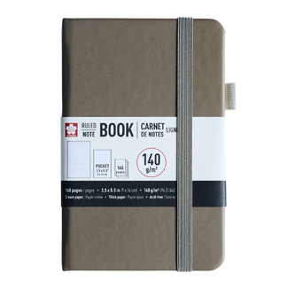 Sakura Ruled Hard Cover Notebook A6 9x14cm Cinder
