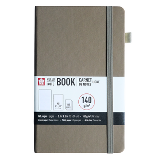 Sakura Ruled Hard Cover Notebook A5 13x21cm Cinder