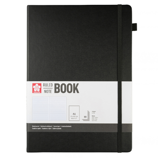 Sakura Ruled Hard Cover Notebook A4 21x30cm Black
