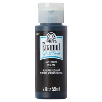 FolkArt Gloss Enamel Paint 59ml - Licorice