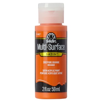 FolkArt Multi-Surface Satin Acrylic Paint 59ml - Pure Orange
