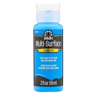 FolkArt Multi-Surface Satin Acrylic Paint 59ml - Look At Me Blue