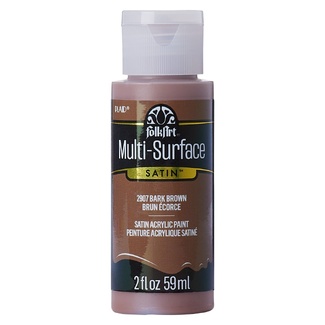 FolkArt Multi-Surface Satin Acrylic Paint 59ml - Bark Brown