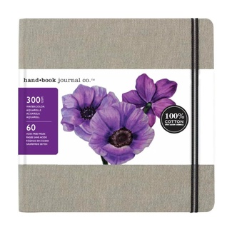 Hand Book Journal Co Fluid 100 Watercolour Journal 100% Cotton Square 8.25 x 8.25"