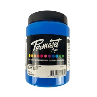 Permaset Aqua Screen Printing Ink 300ml Standard - Glow Blue