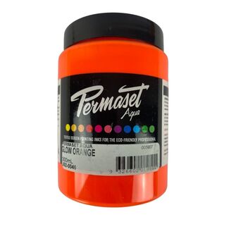 Permaset Aqua Screen Printing Ink 300ml Standard - Glow Orange