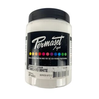 Permaset Aqua Screen Printing Ink 300ml Standard - White