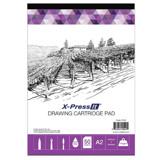*X-Press It Heavy Weight Cartridge Paper Pad A2 200gsm 25 Sheets