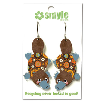 Smyle Designs Platypus Recycled Acrylic Earrings