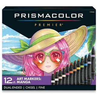 Prismacolor Premier Marker Manga Set 12pc - Chisel & Fine
