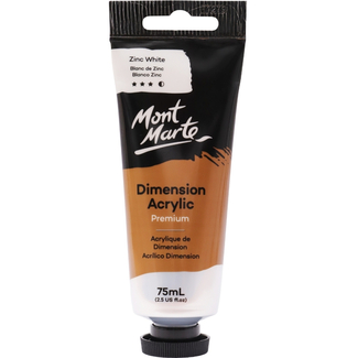 Mont Marte Dimension Acrylic Paint 75ml Tube - Zinc White