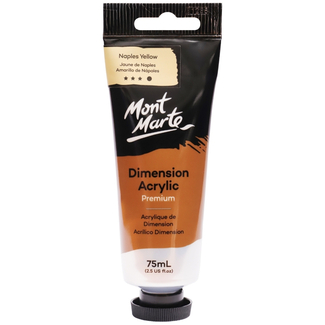 Mont Marte Dimension Acrylic Paint 75ml Tube - Naples Yellow