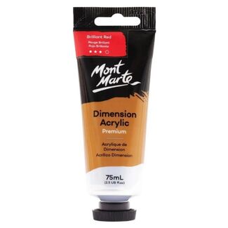 Mont Marte Dimension Acrylic Paint 75ml Tube - Brilliant Red