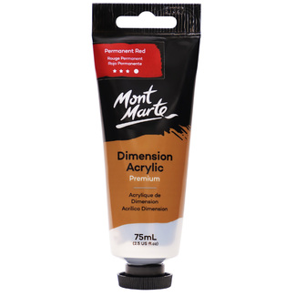 Mont Marte Dimension Acrylic Paint 75ml Tube - Permanent Red