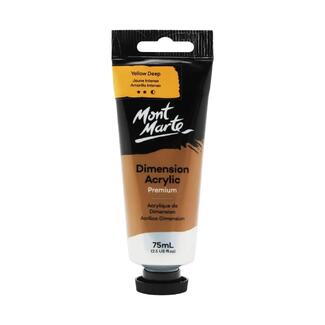 Mont Marte Dimension Acrylic Paint 75ml Tube - Deep Yellow