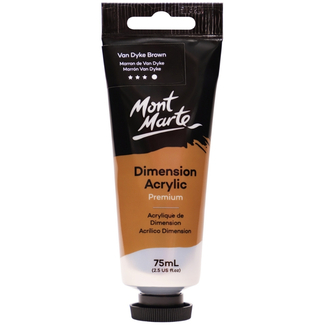 Mont Marte Dimension Acrylic Paint 75ml Tube - Vandyk Brown