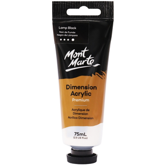 Mont Marte Dimension Acrylic Paint 75ml Tube - Lamp Black