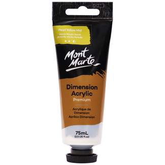 Mont Marte Dimension Acrylic Paint 75ml Tube - Pearl Yellow Mid