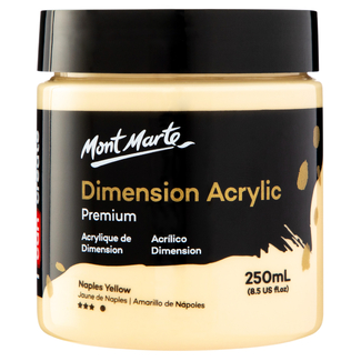 Mont Marte Dimension Acrylic Paint 250ml Pot - Naples Yellow