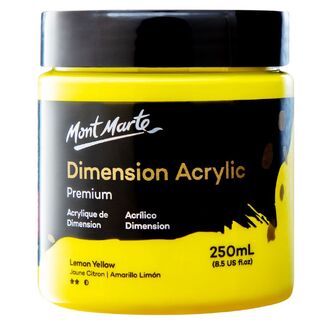 Mont Marte Dimension Acrylic Paint 250ml Pot - Lemon Yellow