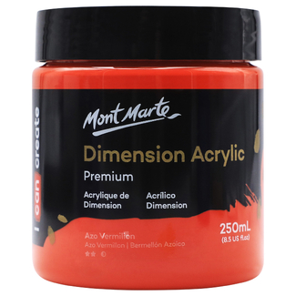 Mont Marte Dimension Acrylic Paint 250ml Pot - Azo Vermillion