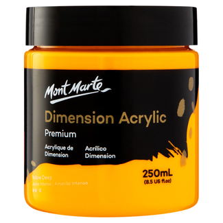 Mont Marte Dimension Acrylic Paint 250ml Pot - Deep Yellow