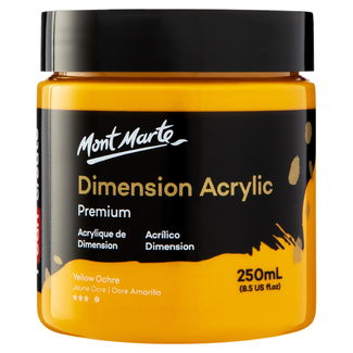 Mont Marte Dimension Acrylic Paint 250ml Pot - Yellow Ochre