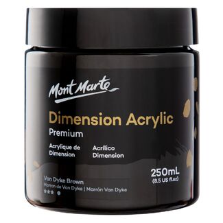 Mont Marte Dimension Acrylic Paint 250ml Pot - Vandyk Brown