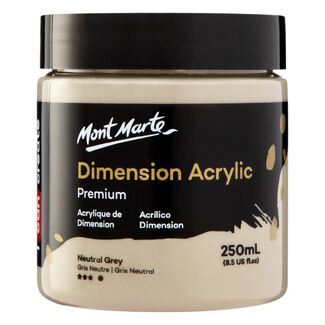 Mont Marte Dimension Acrylic Paint 250ml Pot - Neutral Grey