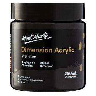 Mont Marte Dimension Acrylic Paint 250ml Pot - Paynes Grey