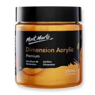 Mont Marte Dimension Acrylic Paint 250ml Pot - Gold