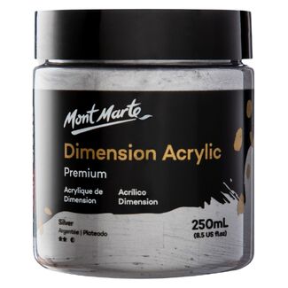 Mont Marte Dimension Acrylic Paint 250ml Pot - Silver