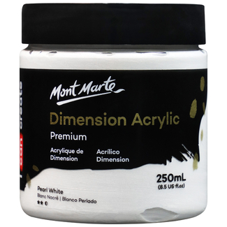 Mont Marte Dimension Acrylic Paint 250ml Pot - Pearl White